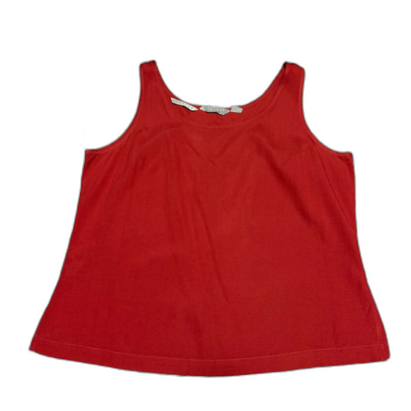 Tommy Bahama Silk Stretch Tank Top Red Orange Lagenlook Summer Size Large - Picture 1 of 4